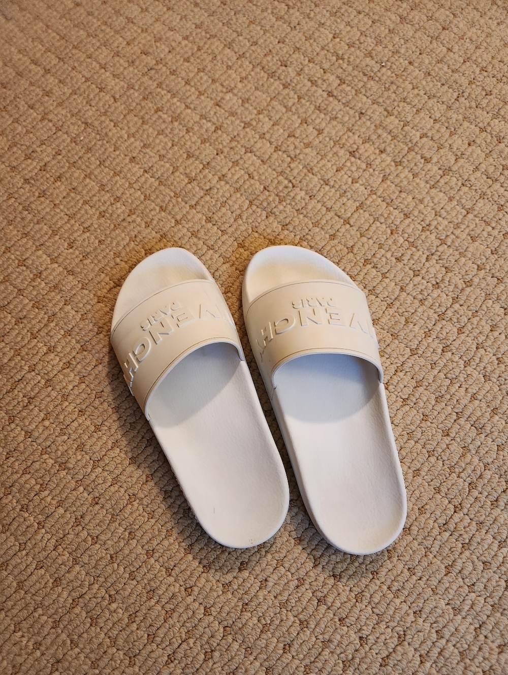 Givenchy White Slide Sandals